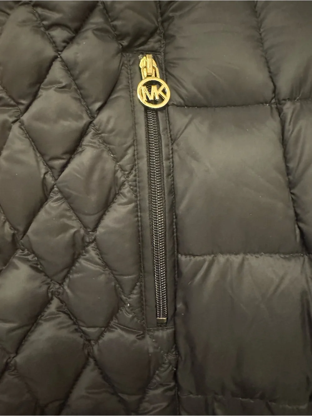 WOMEN'S SIZE XL MICHAEL KORS PACKABLE DOWN FILL JACKET WITH HOOD BLACK EXCELLENT